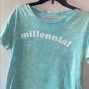 Millennial Sky Blue Short Sleeve Tee Shirt